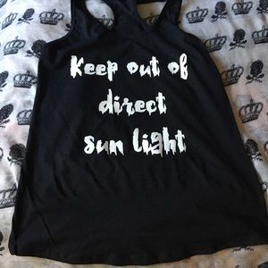 Sun light, goth, horror, funny, racerback Tank top